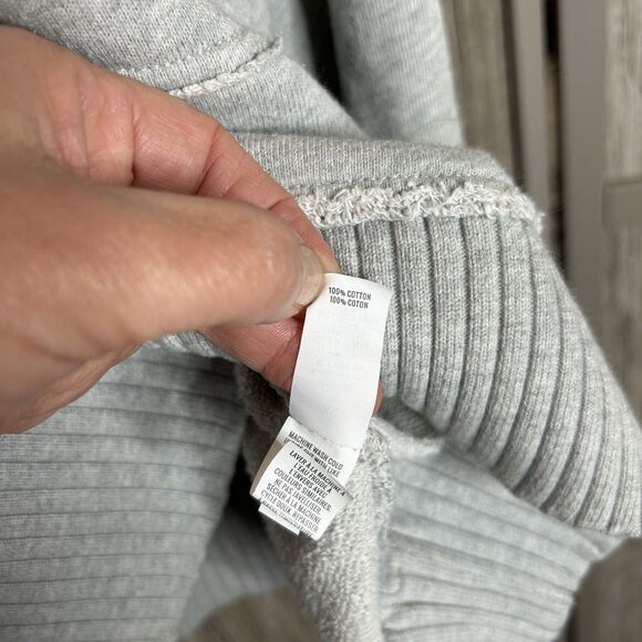 Aerie Sweatshirt Size XS Oversized Mock Neck Pockets Gray Athleisure - Picture 6 of 8